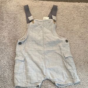 H&M gray linen overalls